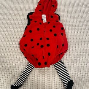 Carter's Red Ladybug Costume with Striped Legs